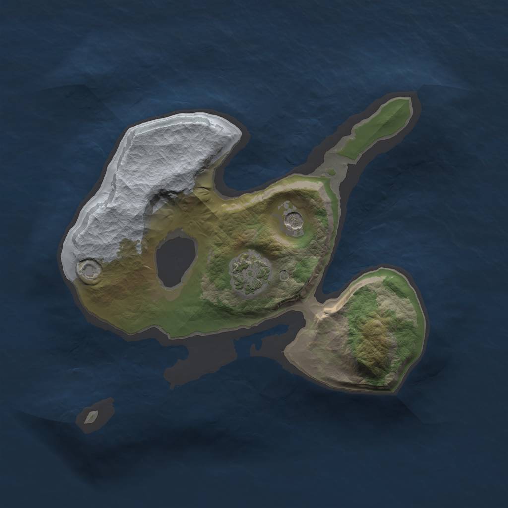 Rust Map: Barren, Size: 1750, Seed: 55555, 3 Monuments