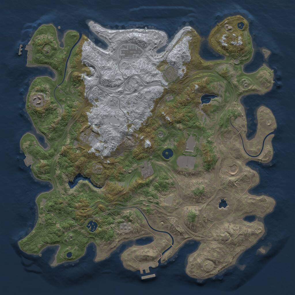 Rust Map: Procedural Map, Size: 4250, Seed: 853047207, 15 Monuments