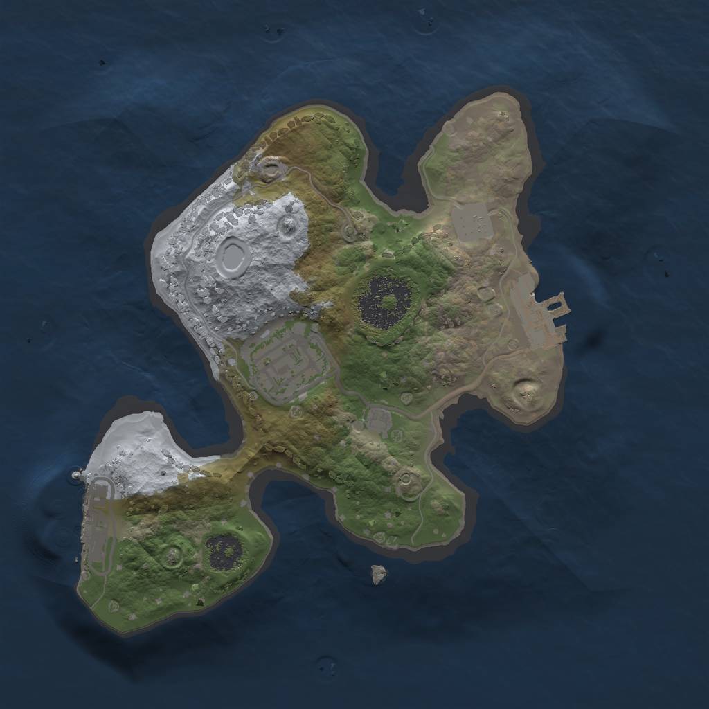 Rust Map: Procedural Map, Size: 2000, Seed: 62493, 8 Monuments