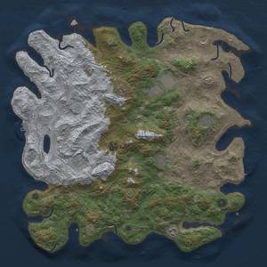 Thumbnail Rust Map: Procedural Map, Size: 4500, Seed: 322221207, 18 Monuments