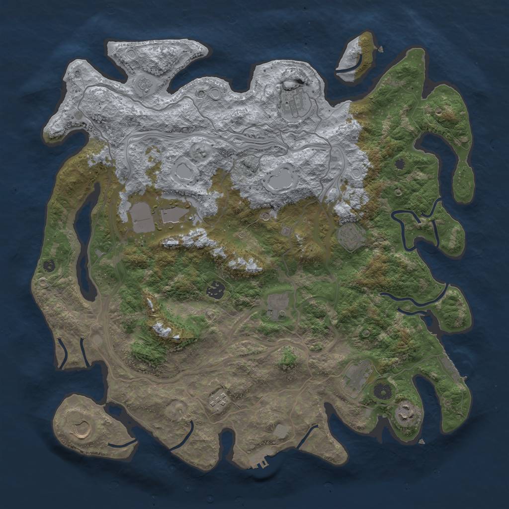 Rust Map: Procedural Map, Size: 4300, Seed: 1731746526, 18 Monuments