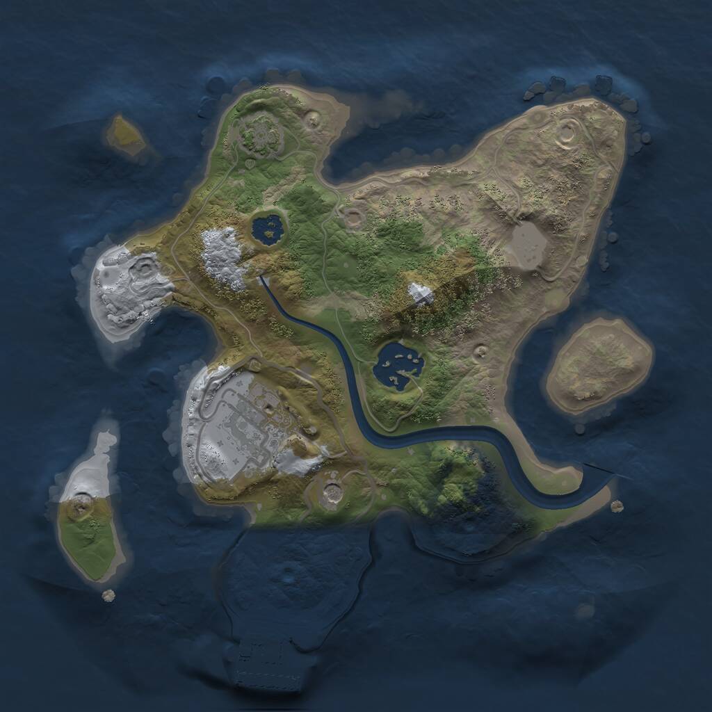 Rust Map: Procedural Map, Size: 2300, Seed: 145, 6 Monuments