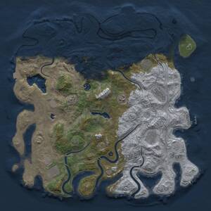 Thumbnail Rust Map: Procedural Map, Size: 4250, Seed: 1486433947, 14 Monuments