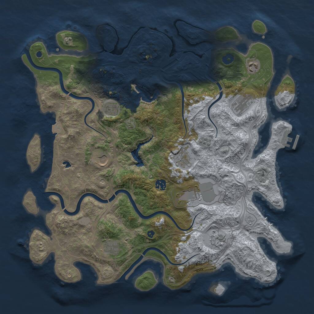 Rust Map: Procedural Map, Size: 4250, Seed: 759708145, 15 Monuments