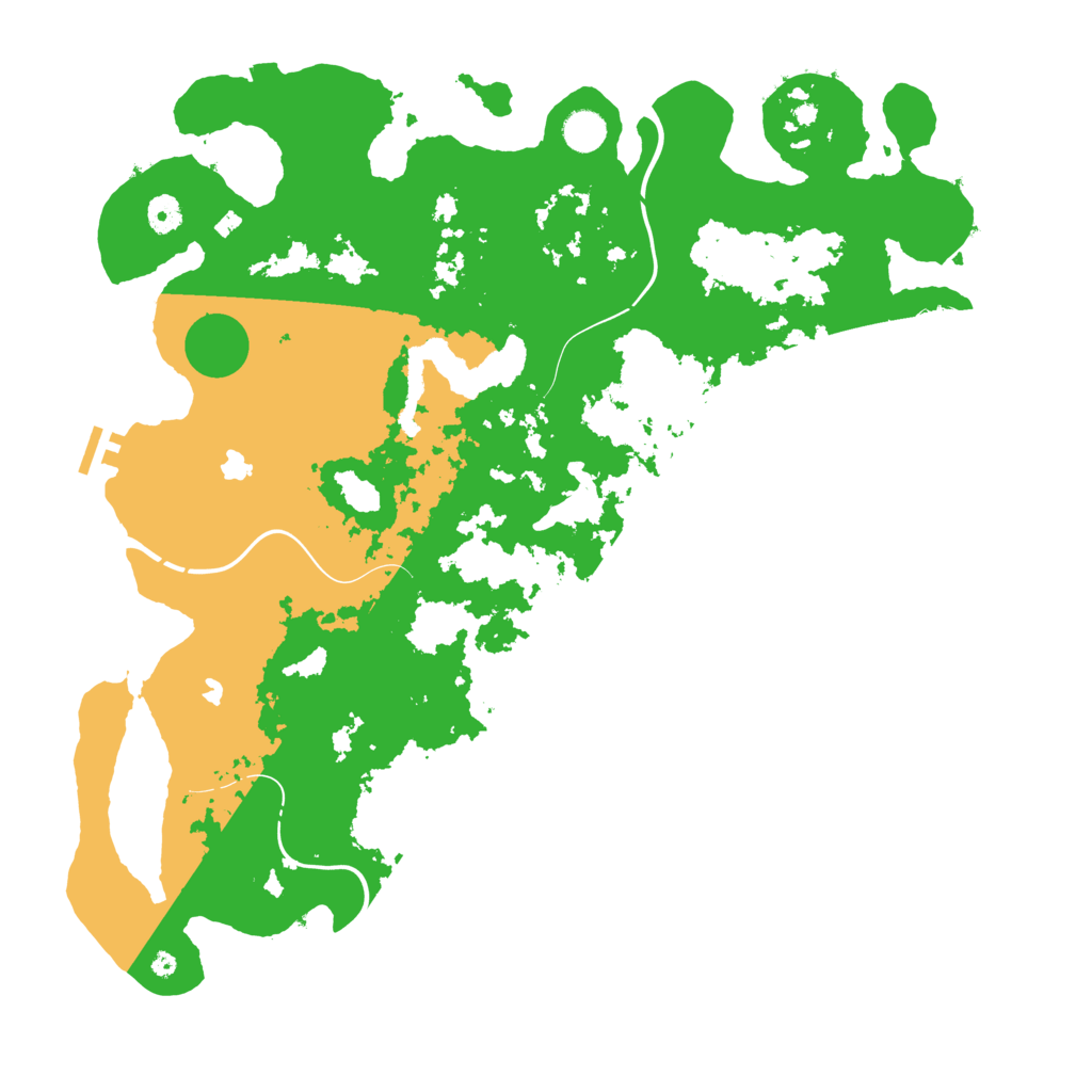 Biome Rust Map: Procedural Map, Size: 4500, Seed: 132864116
