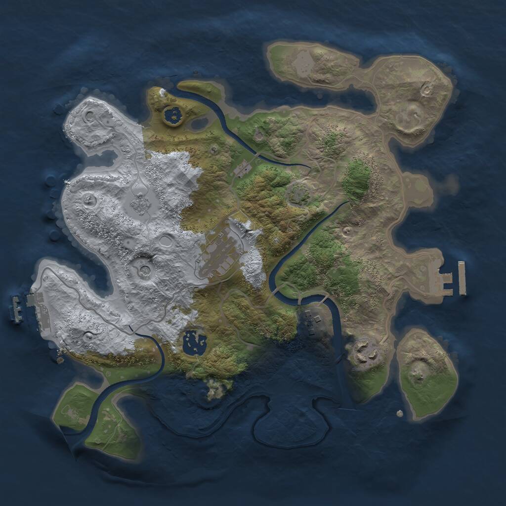 Rust Map: Procedural Map, Size: 3000, Seed: 1762979799, 10 Monuments