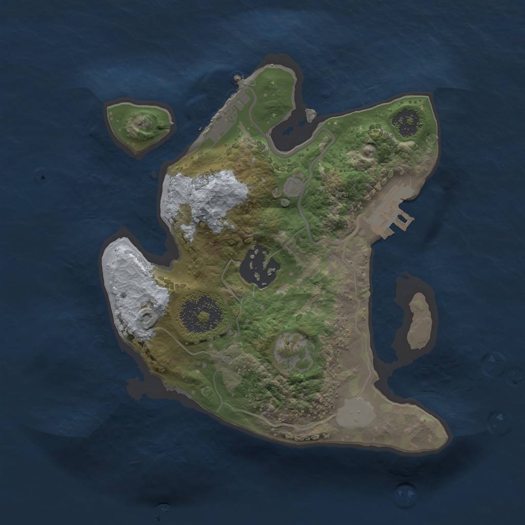 Rust Map: Procedural Map, Size: 2000, Seed: 336319070, 8 Monuments