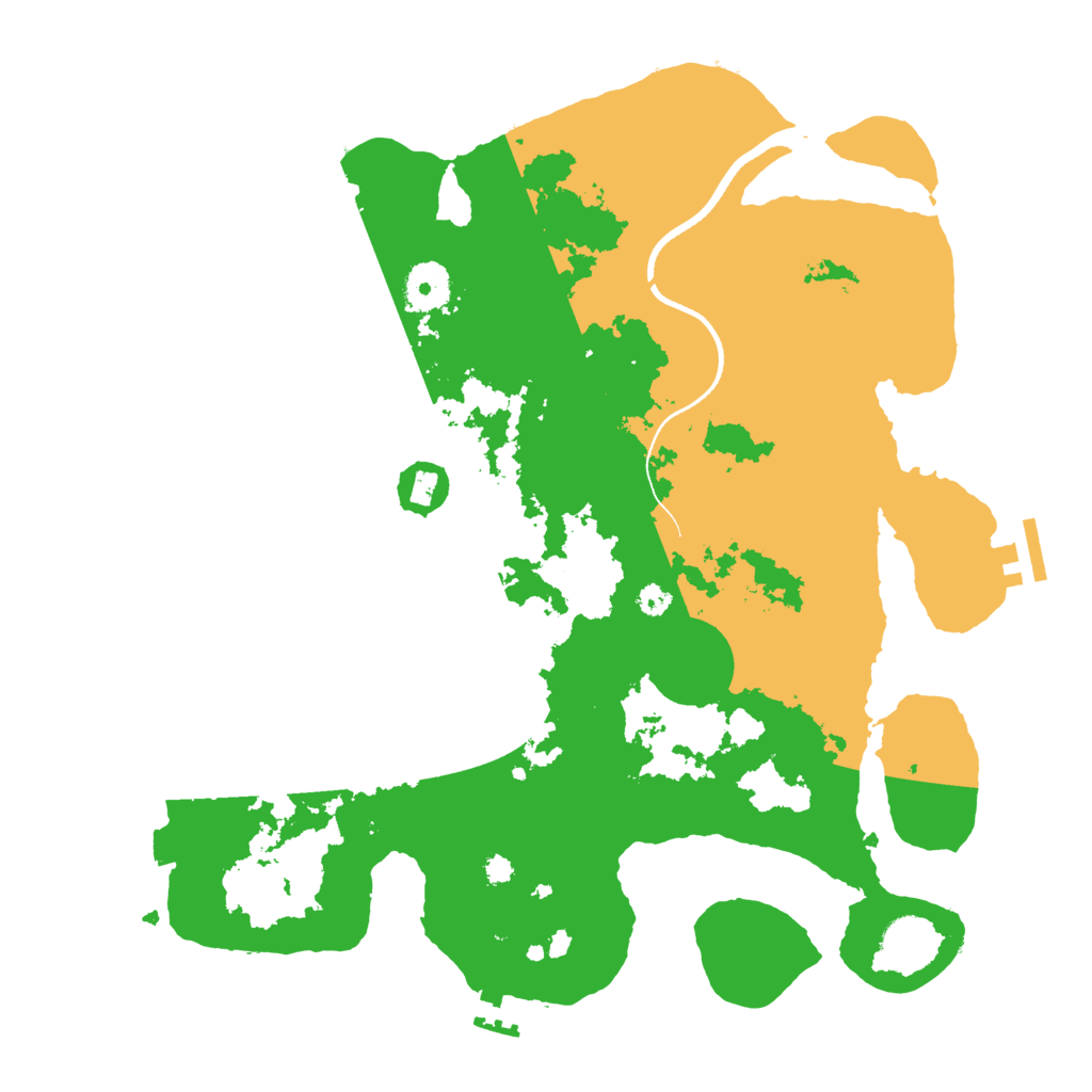 Biome Rust Map: Procedural Map, Size: 3500, Seed: 124646