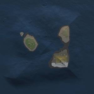 Thumbnail Rust Map: Procedural Map, Size: 1200, Seed: 50000, 3 Monuments