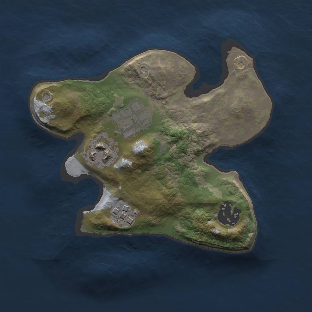 Rust Map: Barren, Size: 2000, Seed: 26687, 6 Monuments
