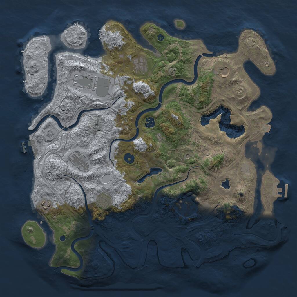 Rust Map: Procedural Map, Size: 4250, Seed: 1586892856, 14 Monuments