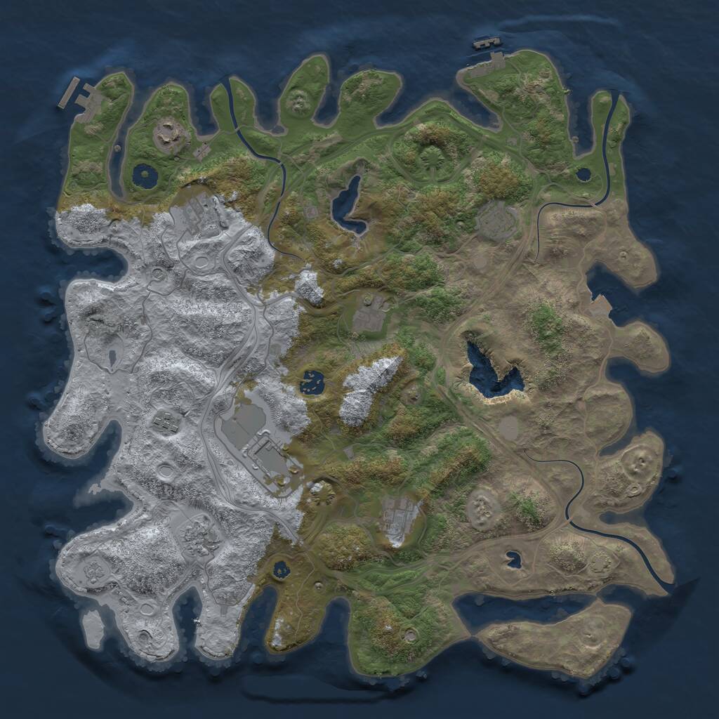 Rust Map: Procedural Map, Size: 4250, Seed: 2468, 15 Monuments