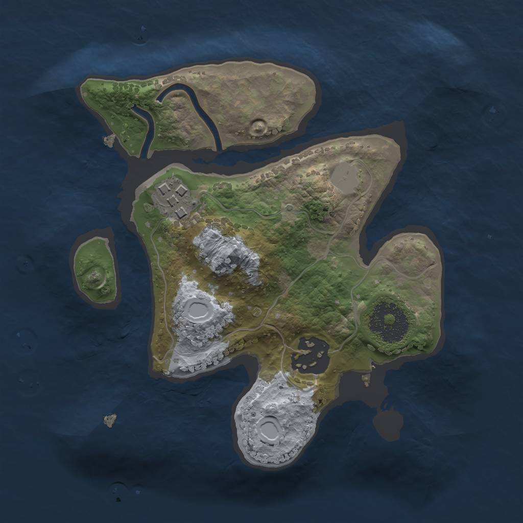 Rust Map: Procedural Map, Size: 2000, Seed: 638422475, 7 Monuments