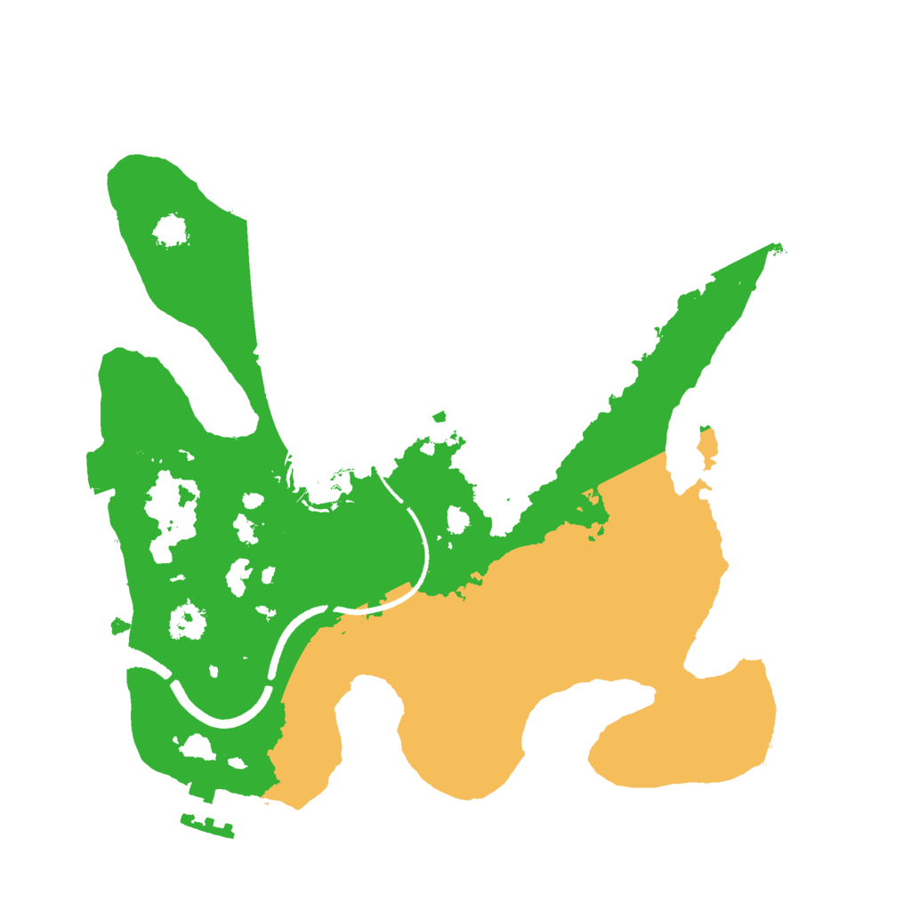 Biome Rust Map: Procedural Map, Size: 2500, Seed: 53257
