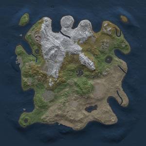 Thumbnail Rust Map: Procedural Map, Size: 3000, Seed: 671310937, 15 Monuments