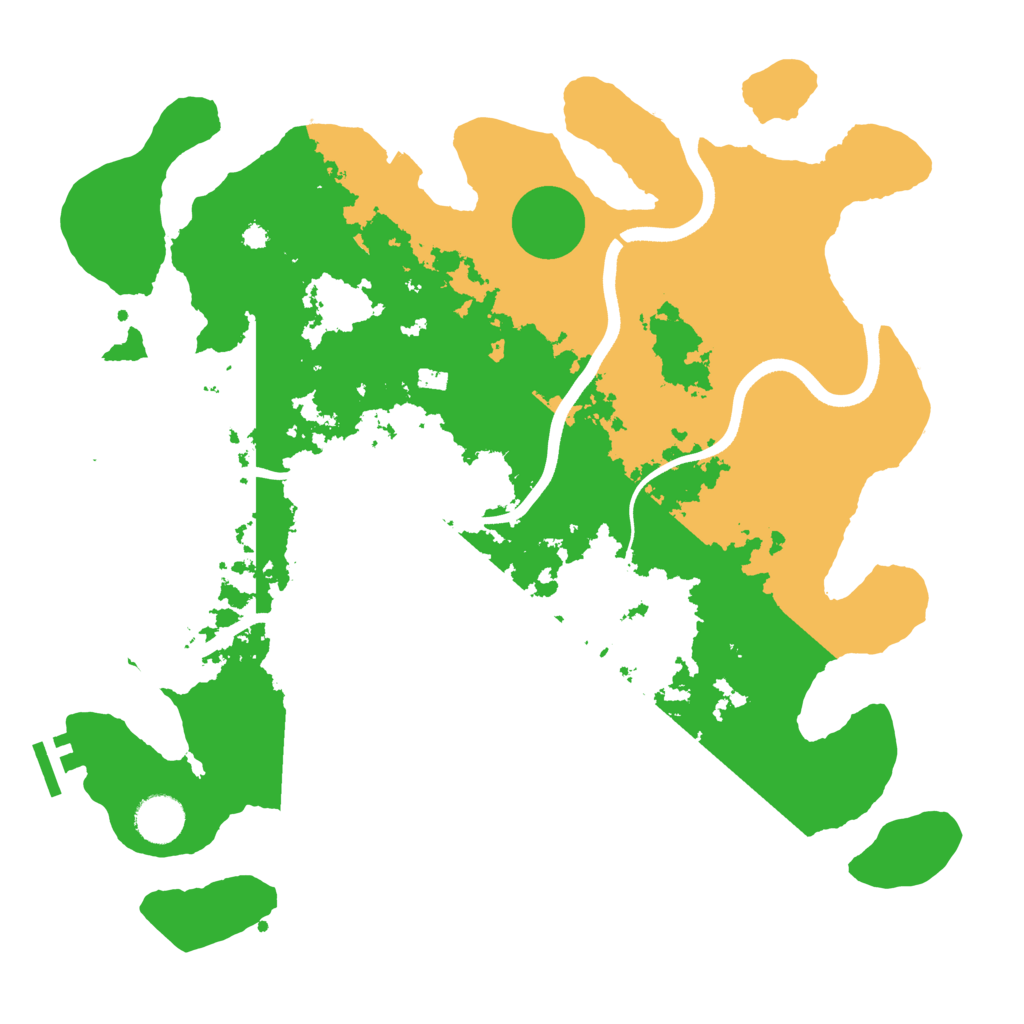 Biome Rust Map: Procedural Map, Size: 3700, Seed: 21197222
