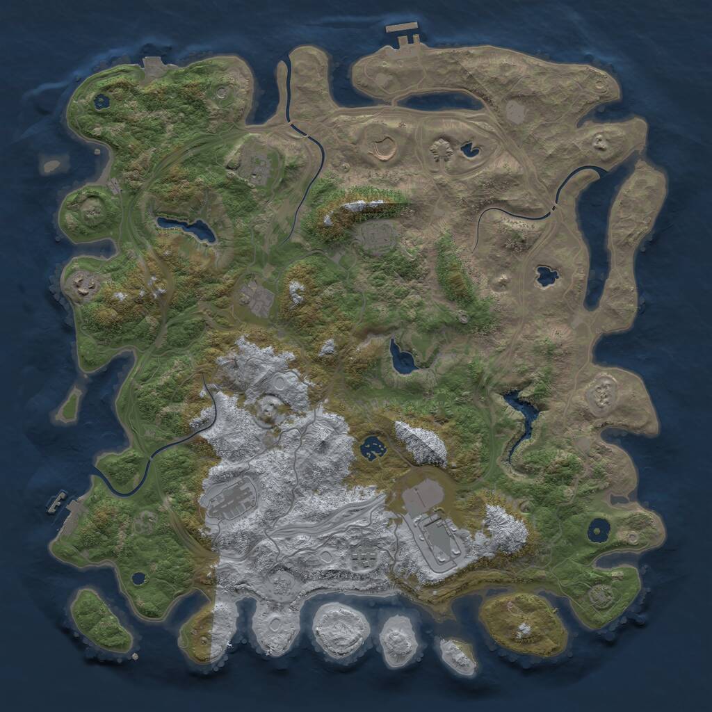 Rust Map: Procedural Map, Size: 4500, Seed: 110322, 15 Monuments