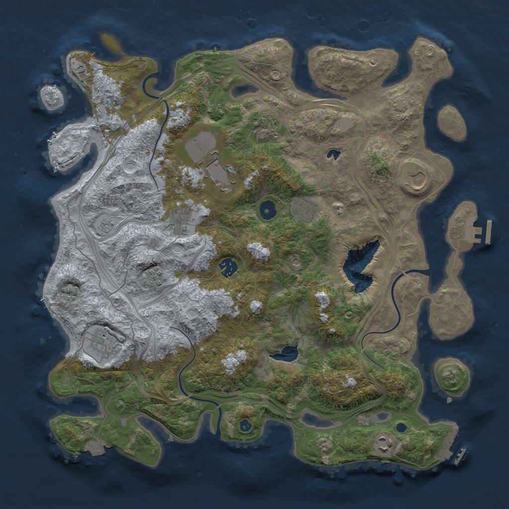 Rust Map: Procedural Map, Size: 4250, Seed: 47517, 15 Monuments