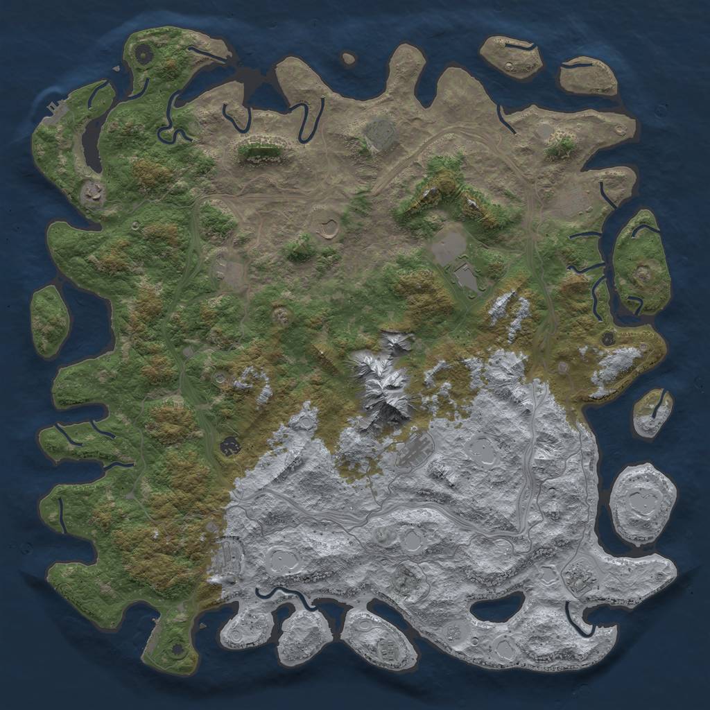 Rust Map: Procedural Map, Size: 5500, Seed: 4892, 20 Monuments