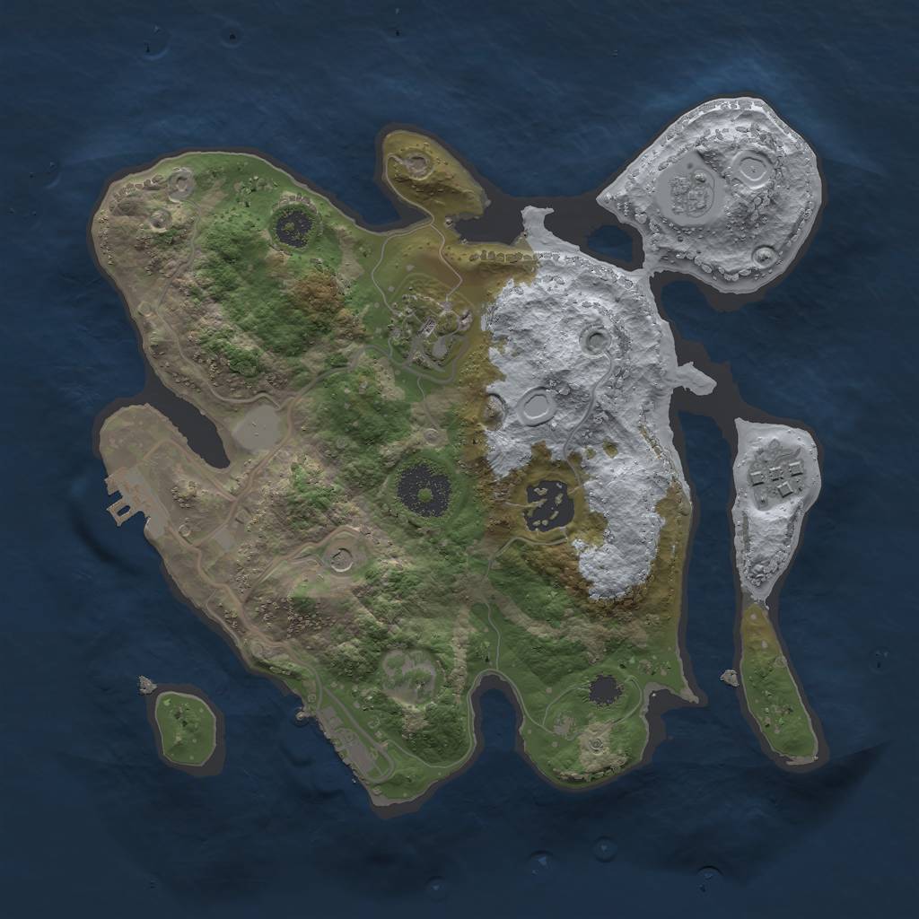 Rust Map: Procedural Map, Size: 2600, Seed: 12283, 12 Monuments