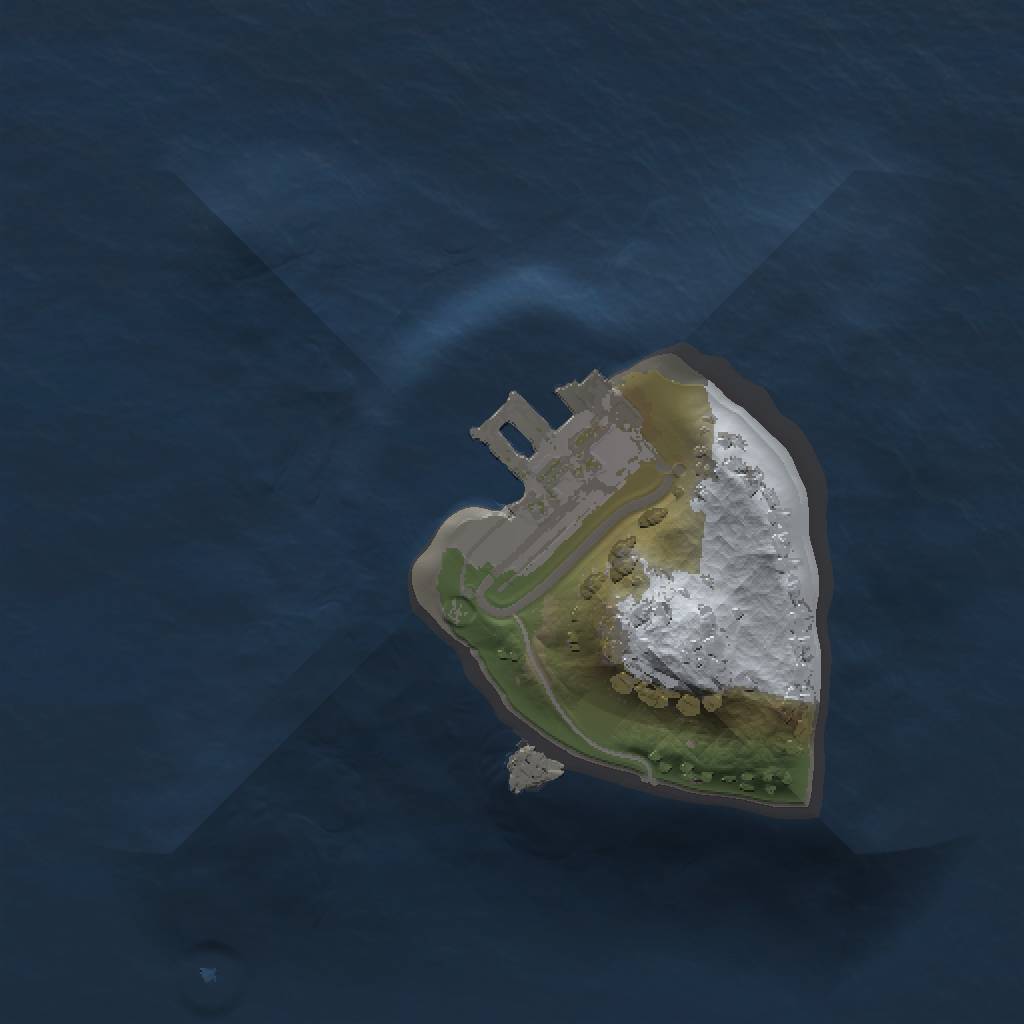 Rust Map: Procedural Map, Size: 1000, Seed: 23125, 4 Monuments