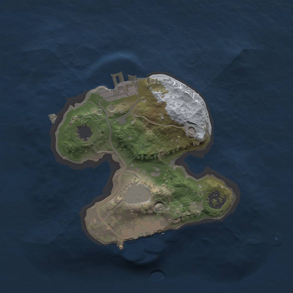 Rust Map: Procedural Map, Size: 1600, Seed: 27875348, 6 Monuments