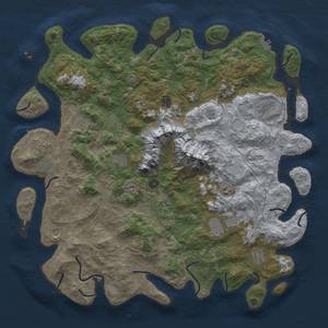 Thumbnail Rust Map: Procedural Map, Size: 5000, Seed: 35134013, 20 Monuments