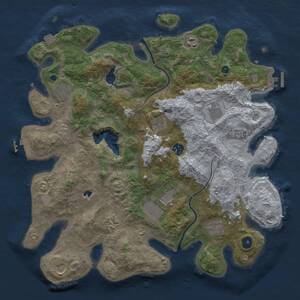 Thumbnail Rust Map: Procedural Map, Size: 4000, Seed: 100000, 16 Monuments
