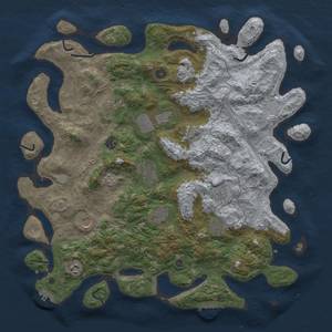 Thumbnail Rust Map: Procedural Map, Size: 4500, Seed: 1266181341, 17 Monuments