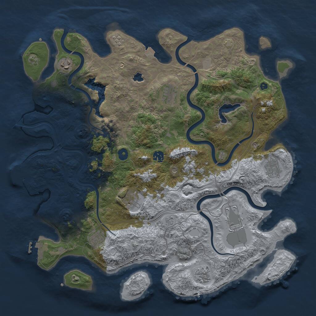 Rust Map: Procedural Map, Size: 4250, Seed: 1504857557, 15 Monuments