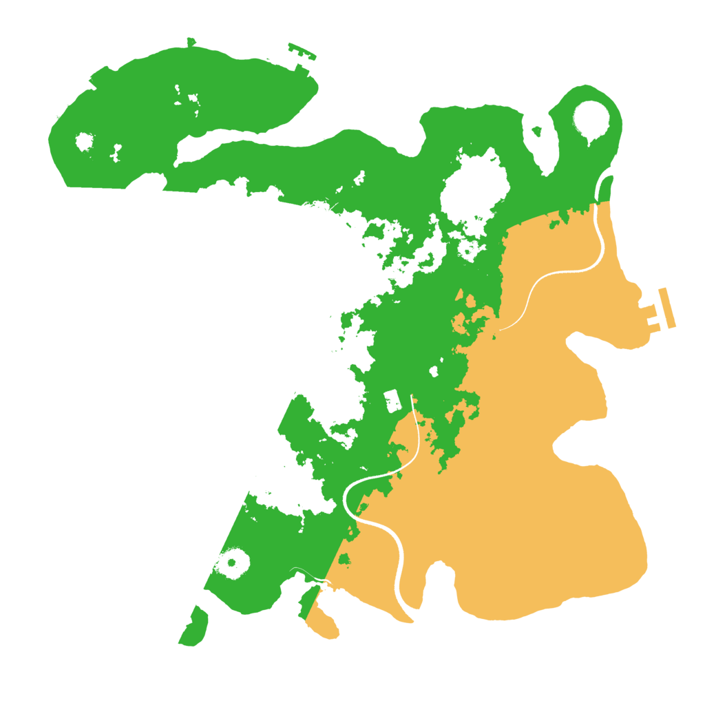 Biome Rust Map: Procedural Map, Size: 3500, Seed: 758158589
