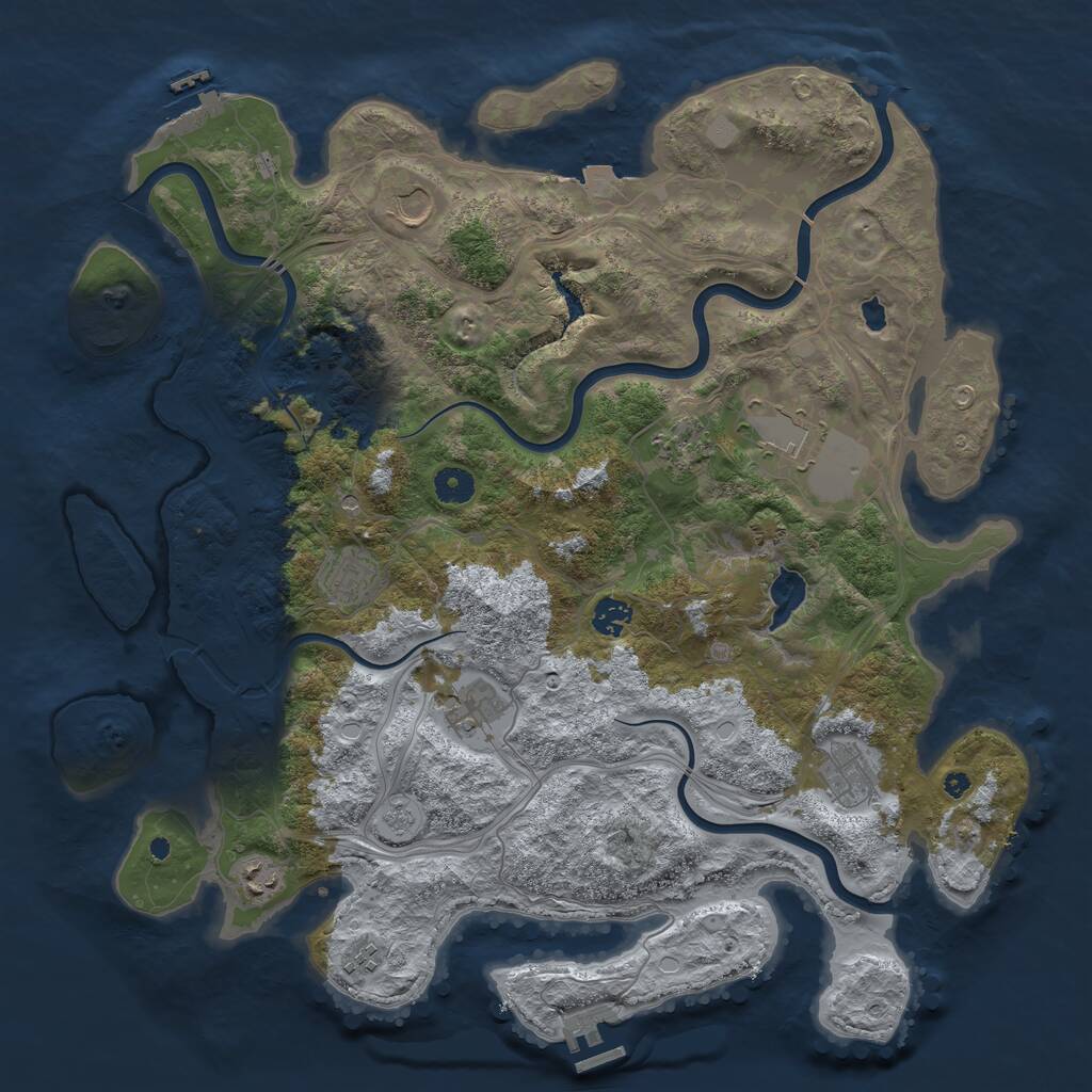 Rust Map: Procedural Map, Size: 4250, Seed: 310908628, 15 Monuments