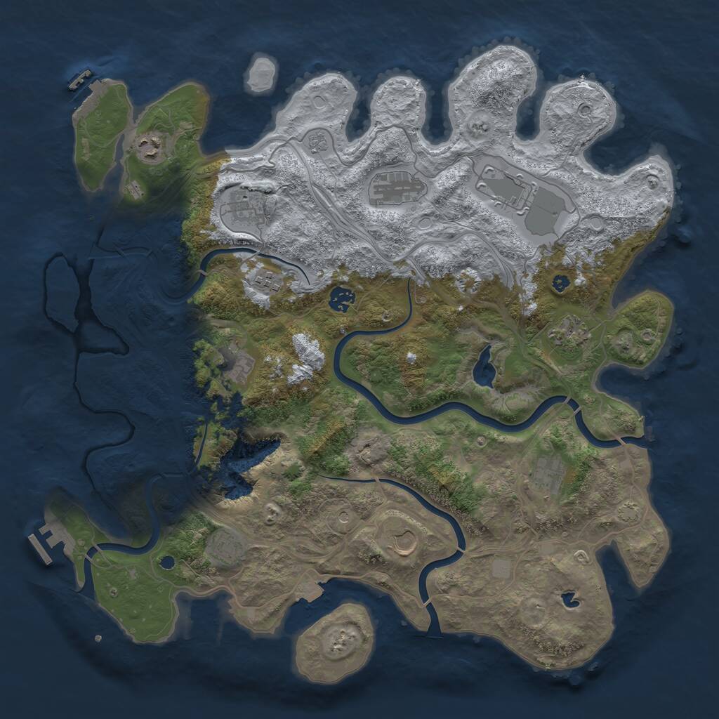 Rust Map: Procedural Map, Size: 4250, Seed: 86319382, 17 Monuments