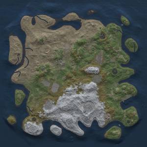 Thumbnail Rust Map: Procedural Map, Size: 4000, Seed: 643, 17 Monuments