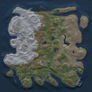 Thumbnail Rust Map: Procedural Map, Size: 4250, Seed: 46, 15 Monuments