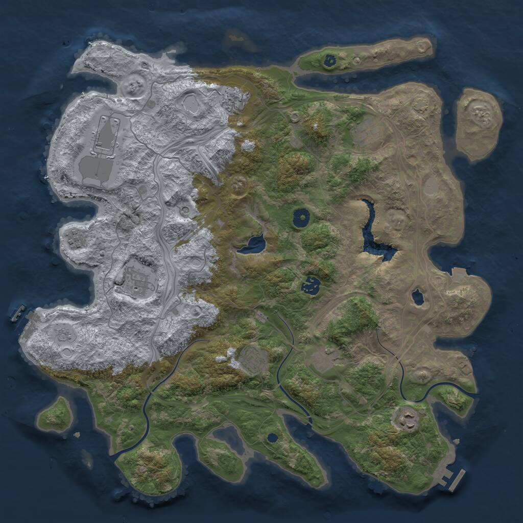 Rust Map: Procedural Map, Size: 4250, Seed: 46, 15 Monuments