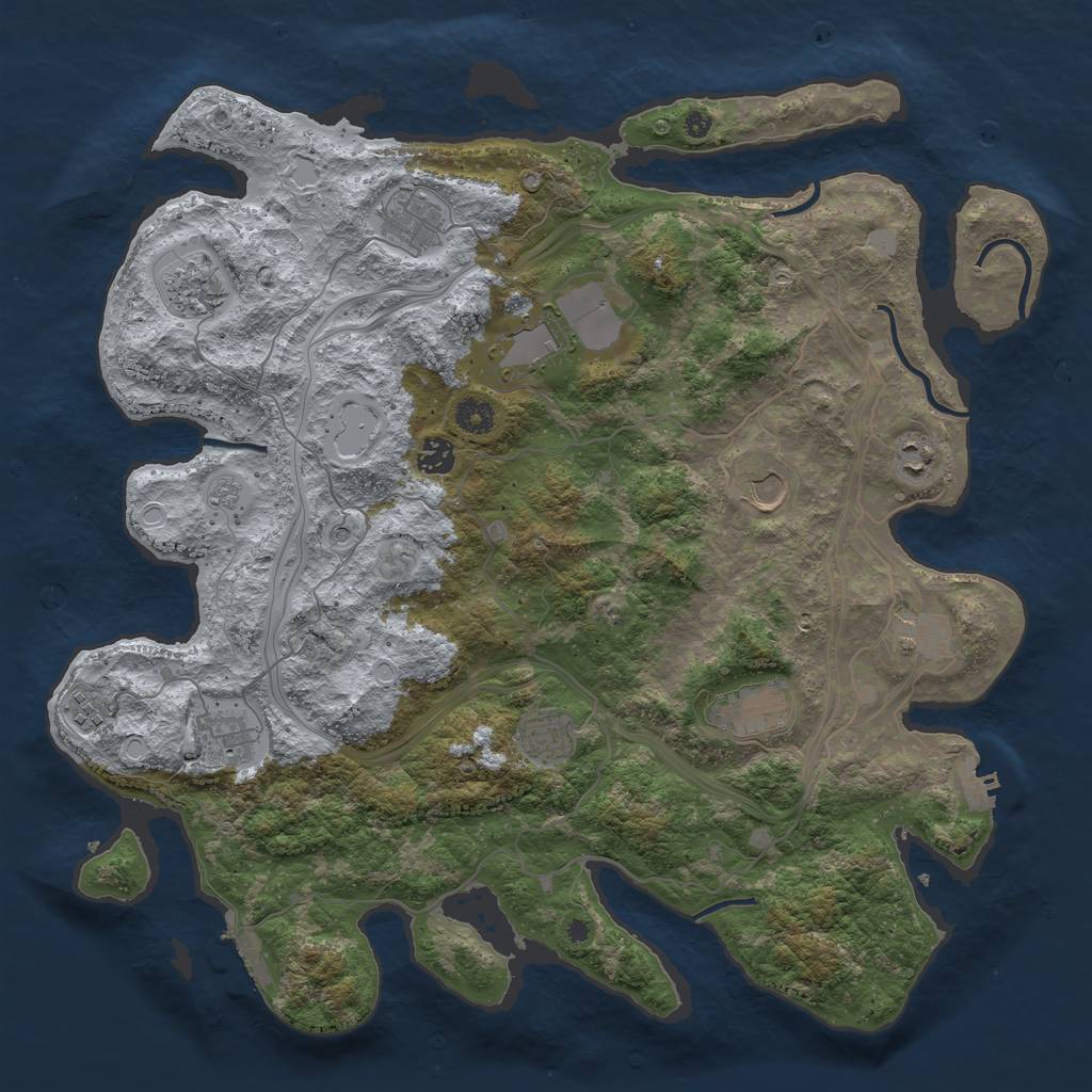 Rust Map: Procedural Map, Size: 4250, Seed: 46, 20 Monuments