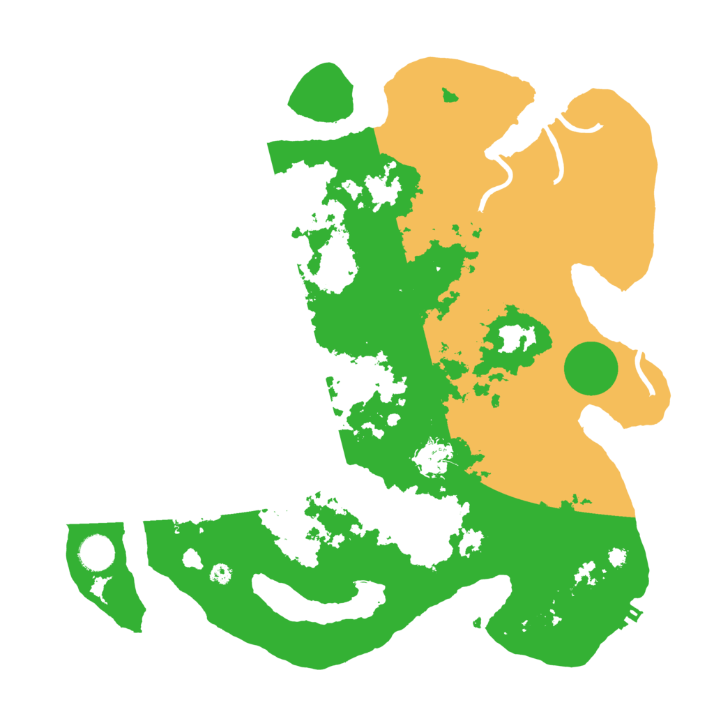 Biome Rust Map: Procedural Map, Size: 3500, Seed: 91663047