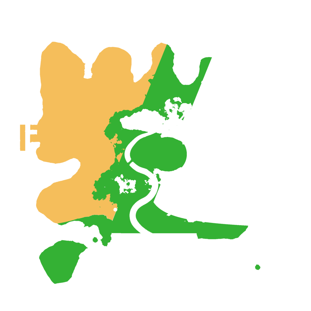 Biome Rust Map: Procedural Map, Size: 2400, Seed: 1234565