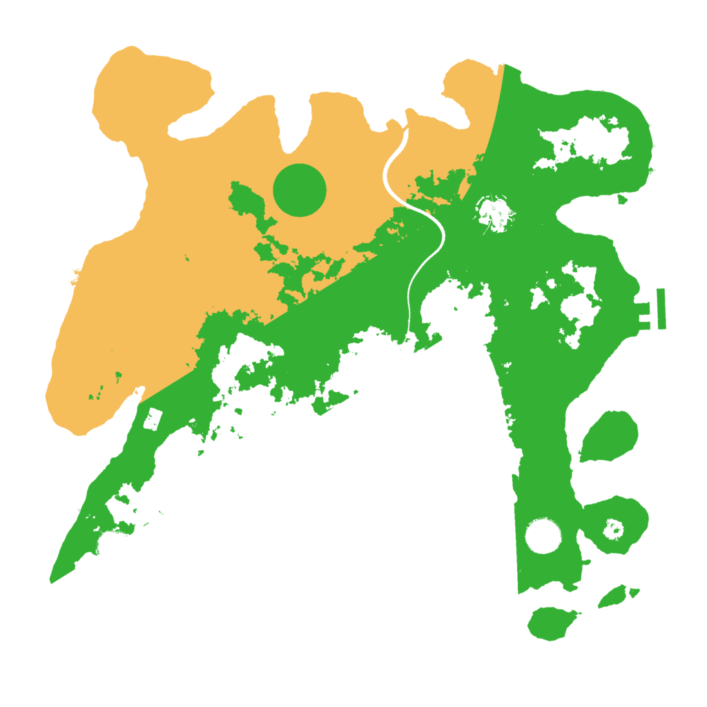 Biome Rust Map: Procedural Map, Size: 3500, Seed: 39276275
