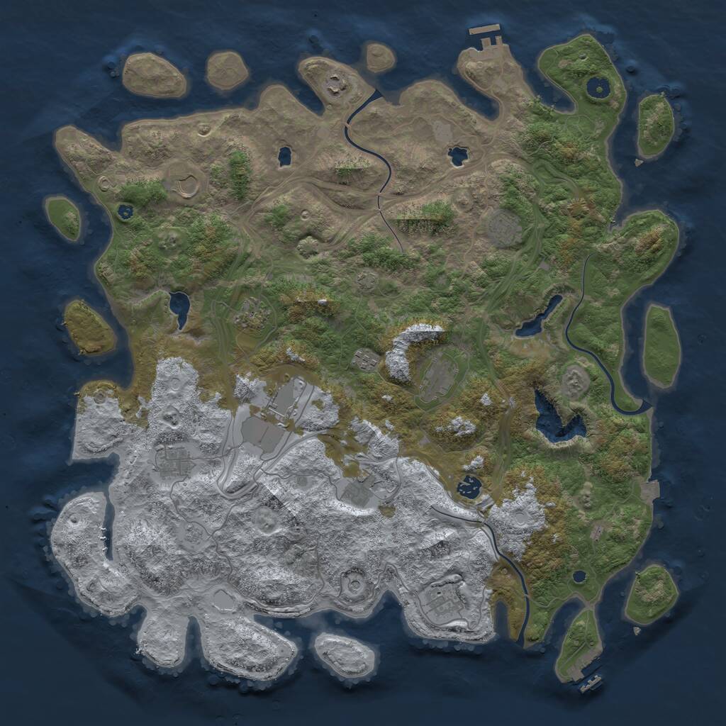 Rust Map: Procedural Map, Size: 4750, Seed: 1212, 17 Monuments