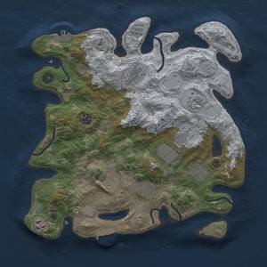 Thumbnail Rust Map: Procedural Map, Size: 3500, Seed: 1186723972, 18 Monuments