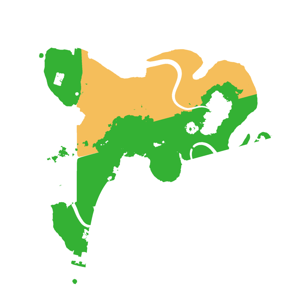 Biome Rust Map: Procedural Map, Size: 2600, Seed: 66543793