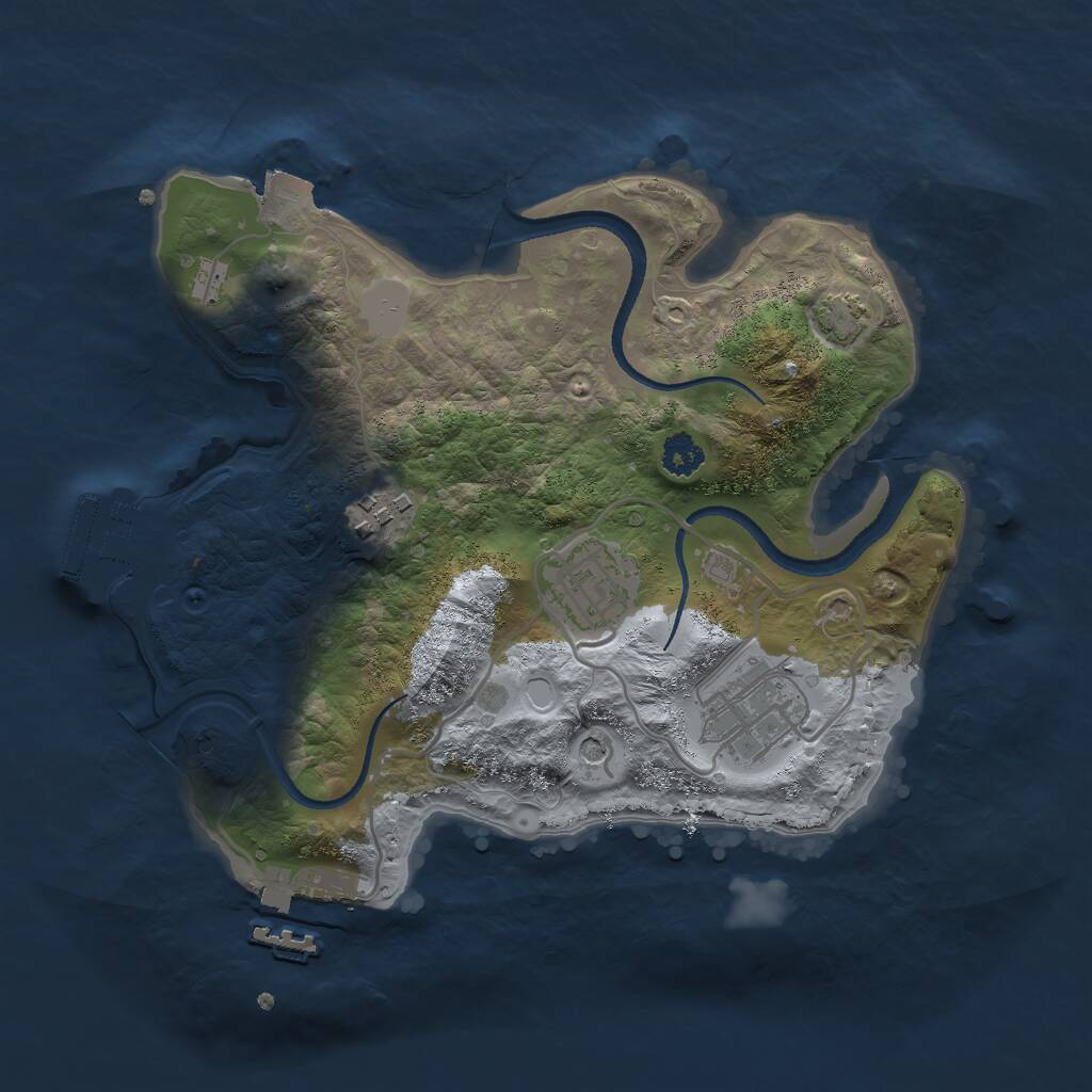 Rust Map: Procedural Map, Size: 2600, Seed: 66543793, 8 Monuments