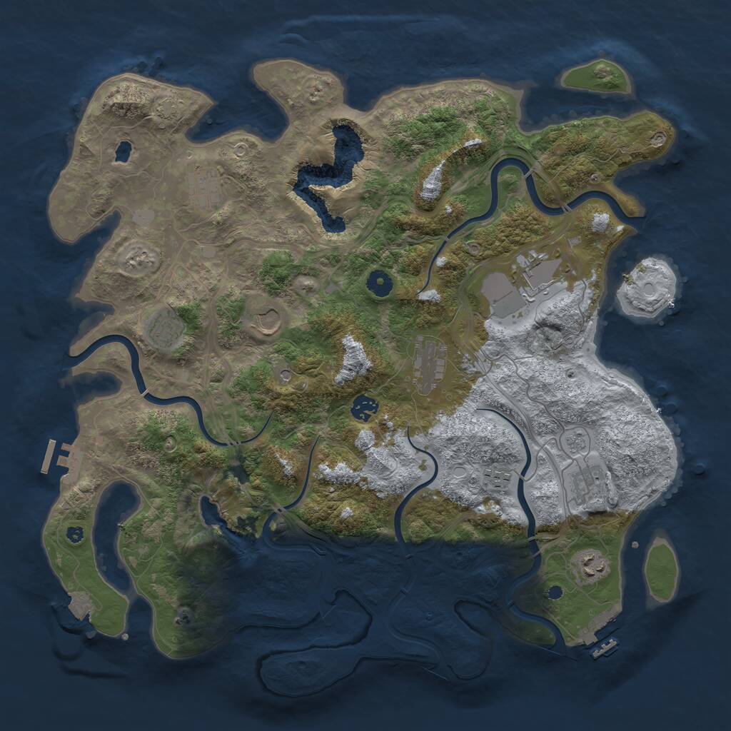 Rust Map: Procedural Map, Size: 4250, Seed: 960502975, 15 Monuments