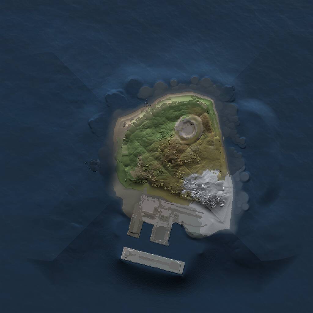 Rust Map: Procedural Map, Size: 1000, Seed: 543399530, 2 Monuments