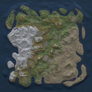 Thumbnail Rust Map: Procedural Map, Size: 4500, Seed: 1014212826, 18 Monuments