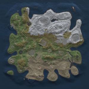 Thumbnail Rust Map: Procedural Map, Size: 3500, Seed: 1952801144, 16 Monuments