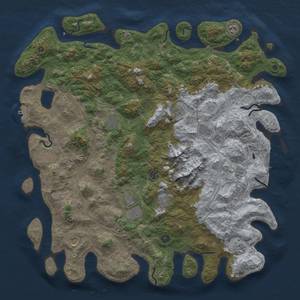 Thumbnail Rust Map: Procedural Map, Size: 5000, Seed: 325687, 20 Monuments