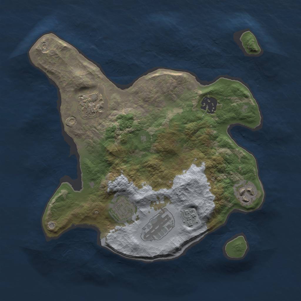 Rust Map: Barren, Size: 2700, Seed: 2025, 8 Monuments